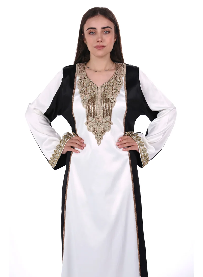 AL BENT AL SHARQIEH women satin jalabiya dress